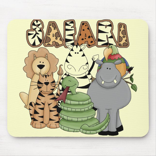 Animal Safari Mouse Pad (Front)