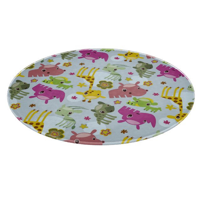 animal safari pattern cutting board (Corner)
