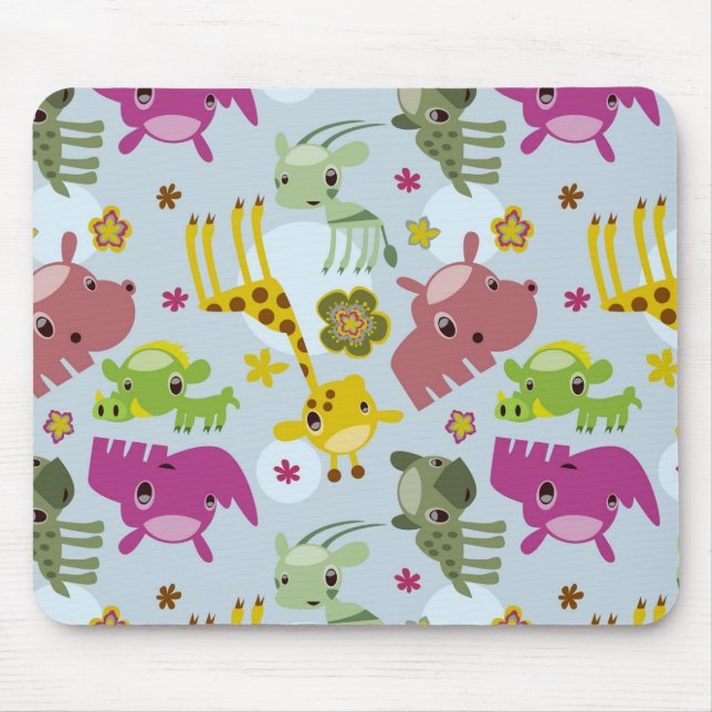 animal safari pattern mouse pad (Front)