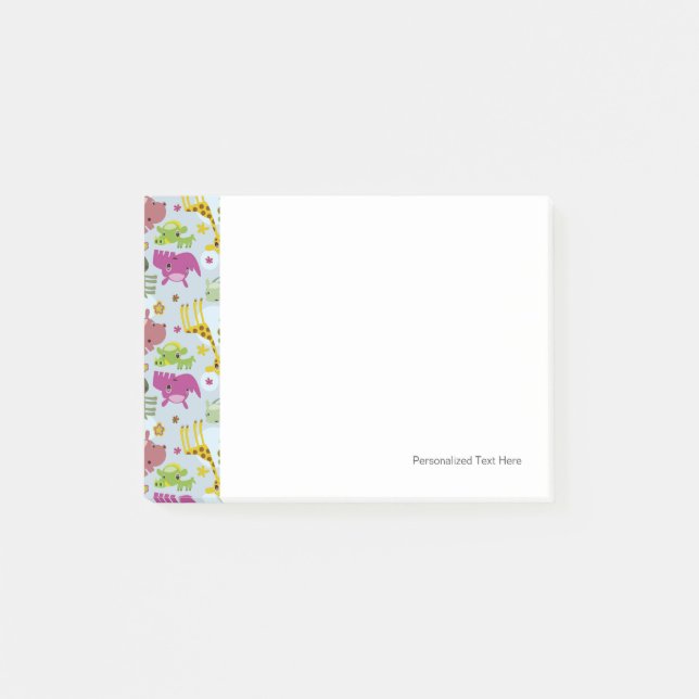 animal safari pattern post-it notes (Front)