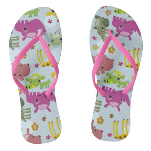 animal safari pattern thongs