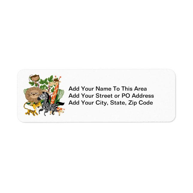 Animal Safari Return Address Label (Front)