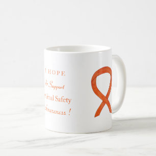 Animal Safety Awareness Ribbon Art Coffee Mug