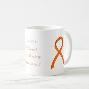 Animal Safety Awareness Ribbon Art Coffee Mug