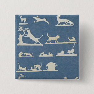 Animal Scenes and Playing Cats 15 Cm Square Badge