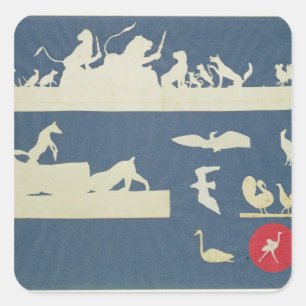 Animal Scenes Square Sticker