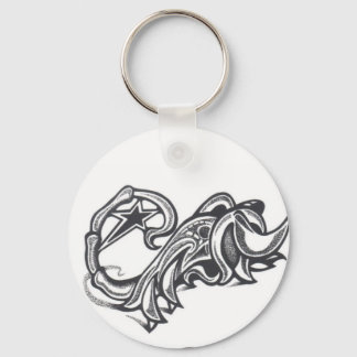 animal scorpion star tattoo key ring