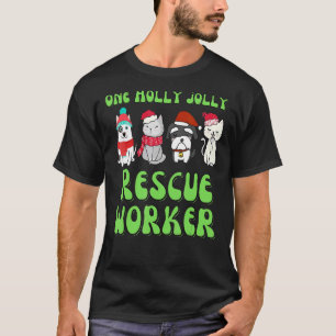 Animal shelter worker pet Christmas dog cat shelte T-Shirt