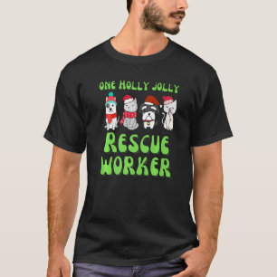 Animal shelter worker pet Christmas dog cat shelte T-Shirt