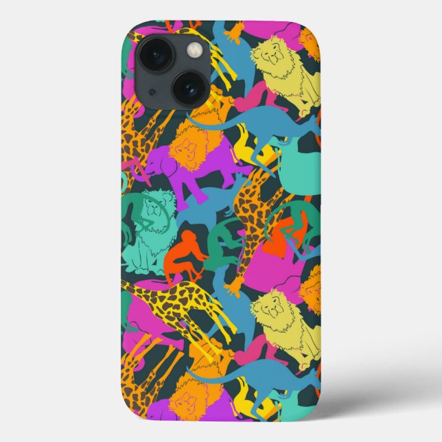 Animal Silhouettes Pattern Case-Mate iPhone Case (Back)