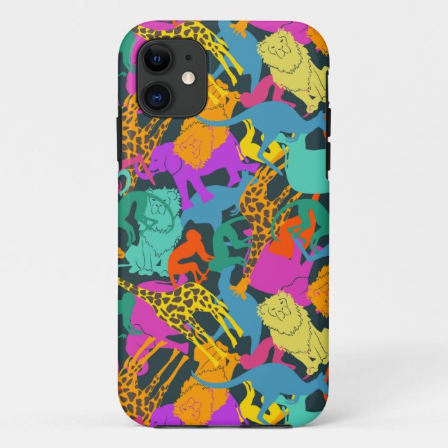 Animal Silhouettes Pattern Case-Mate iPhone Case (Back)