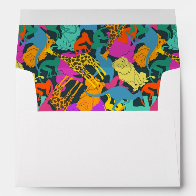 Animal Silhouettes Pattern Envelopes (Back (Bottom))