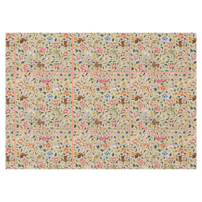 Animal Silk Embroidery Tableware Tablecloth (Front (Horizontal))