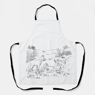 Animal sketch apron