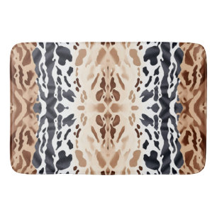 Animal Skin Cowhide print symmetrical Bath Mat
