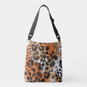 Animal skin: creative leopard pattern. crossbody bag