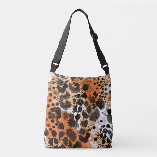 Animal skin: creative leopard pattern. crossbody bag (Front)
