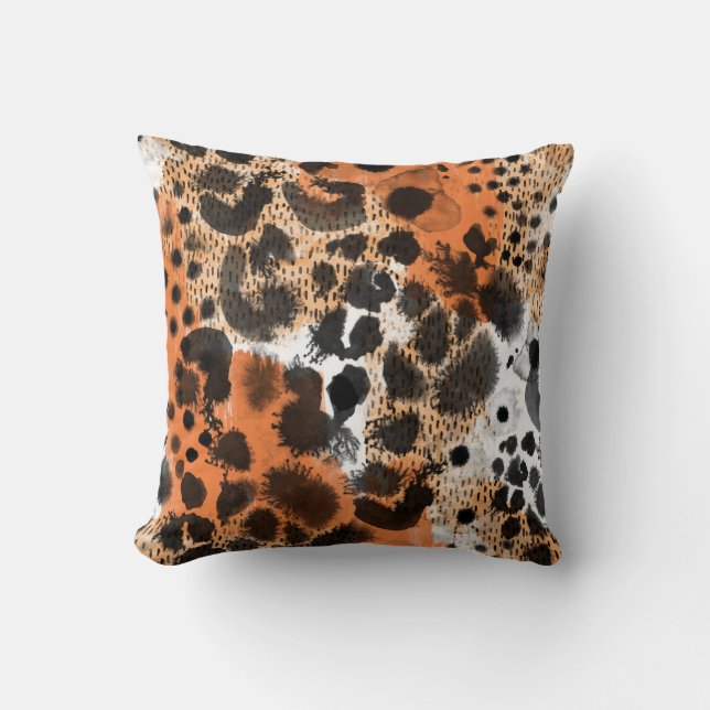 Animal skin: creative leopard pattern. cushion (Front)
