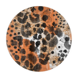 Animal skin: creative leopard pattern. cutting board