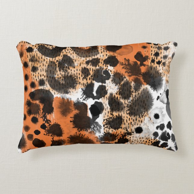 Animal skin: creative leopard pattern. decorative cushion (Front)
