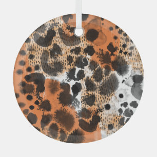 Animal skin: creative leopard pattern. glass tree decoration