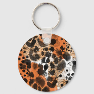 Animal skin: creative leopard pattern. key ring