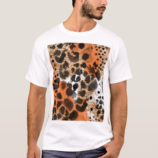 Animal skin: creative leopard pattern. T-Shirt (Front)