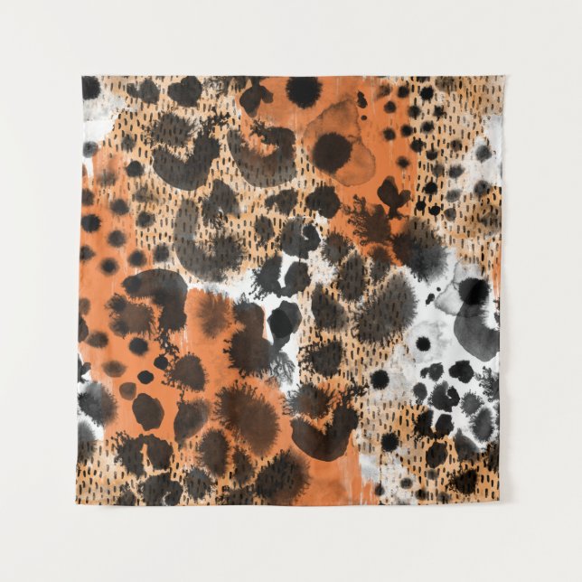 Animal skin: creative leopard pattern. tapestry (Front)
