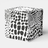 Animal Skin in Black and White Favour Box (Back Side)