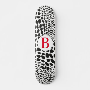 Animal Skin in Black & White Skateboard