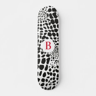 Animal Skin in Black & White Skateboard