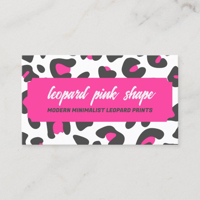 Animal Skin Leopard spot Business Card (Front)