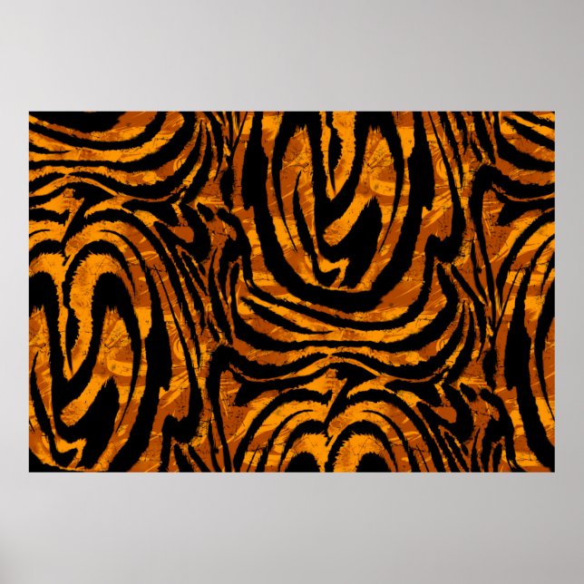 Animal Skin Pattern. The fabric Abstract with Tige Poster (Front)