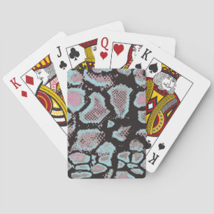 Animal skin pattern, vintage design. playing cards