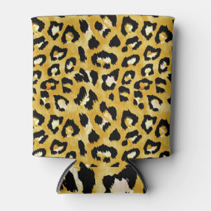 Animal Skin, Watercolor Leopard Seamless. Can Cooler