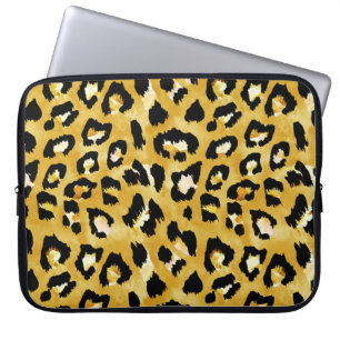 Animal Skin, Watercolor Leopard Seamless. Laptop Sleeve