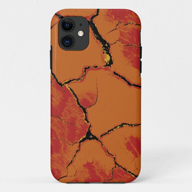 animal skin with crack overlay Case-Mate iPhone case (Back)