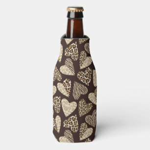 Animal skin with hearts bottle cooler