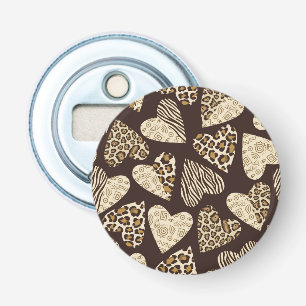 Animal skin with hearts bottle opener