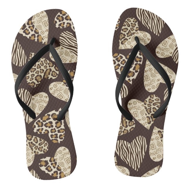 Animal skin with hearts thongs (Footbed)