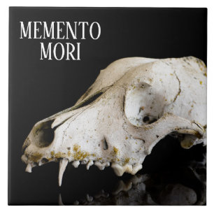 Animal skull ceramic tile