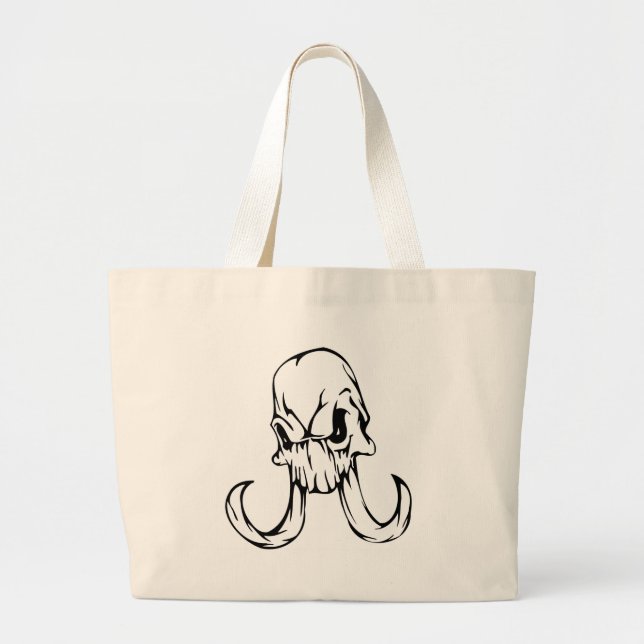 Animal Skull Large Tote Bag (Front)