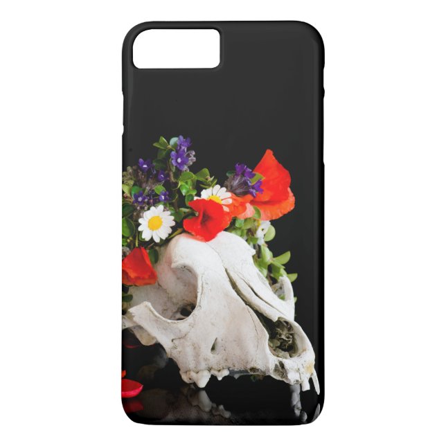 Animal skull with a wreath of wild flower Case-Mate iPhone case (Back)