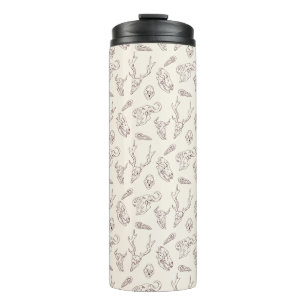 Animal skulls and bones thermal tumbler