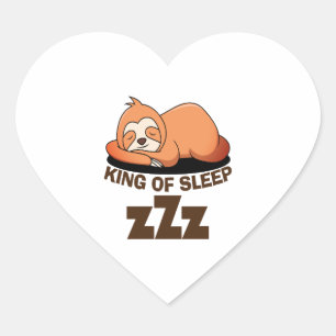Animal sloth heart sticker