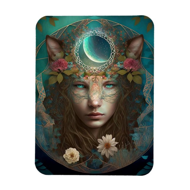 Animal Spirit Mystical Fantasy Art Magnet (Vertical)