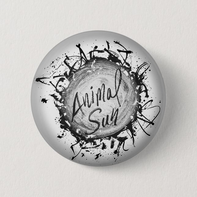 ANIMAL SUN CUSTOM B&W PIN (Front)