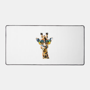 animal sunglasses giraffe with sunglasses desk mat