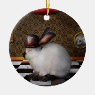 Animal - The Rabbit - Reverse version Ceramic Ornament