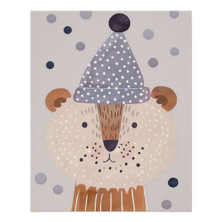 Animal Theme Nursery, Birthday Print Kids Room